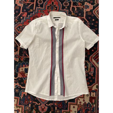 camicia bianca gucci uomo